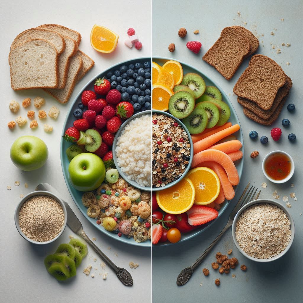 a collage of different foods